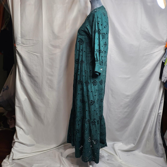 DRA Los Angeles  Dress Size XS Green Color Autumn Maxi Dress Boho  Cottagecore - Picture 8 of 14